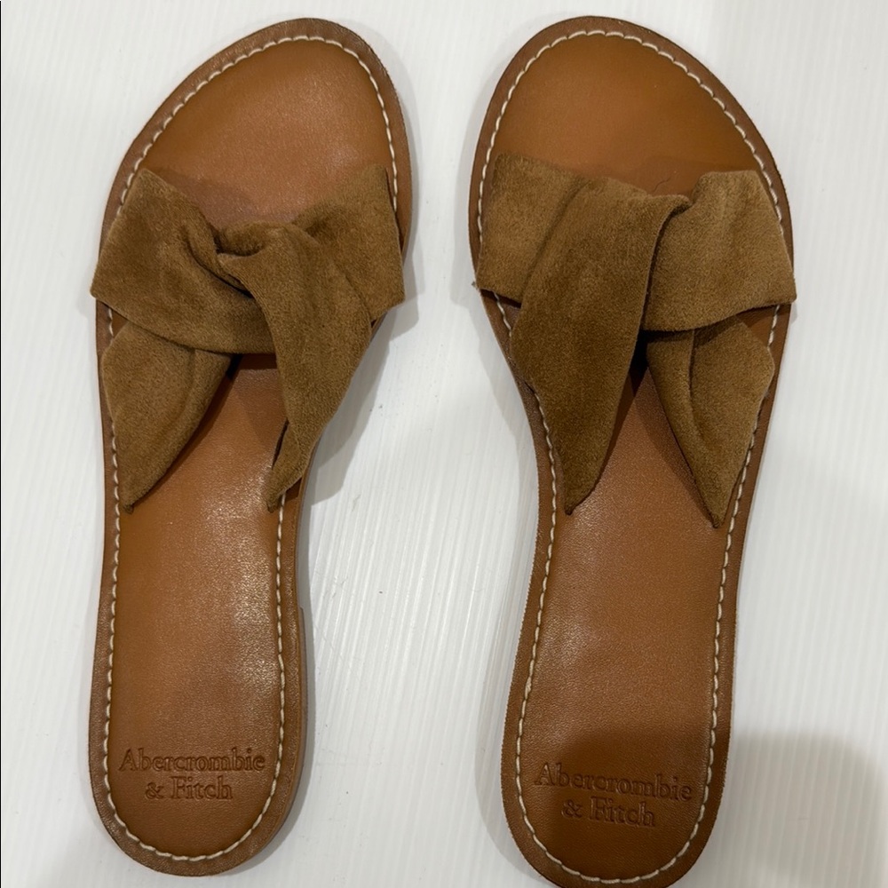 Abercrombie & Fitch Brown Sandals Comfortable Leather Design